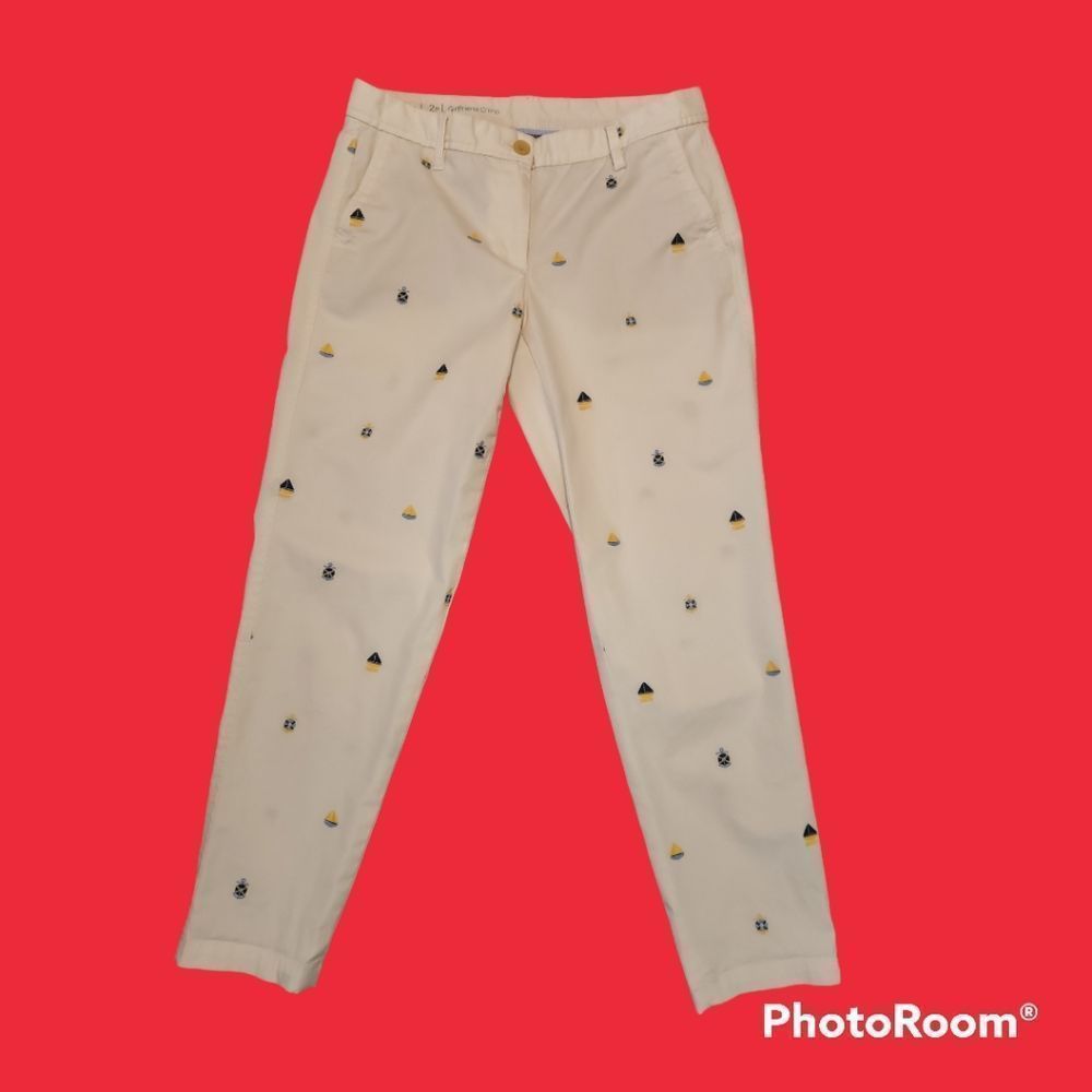 Talbots Girlfriend Chino-Nautical print cream 2P